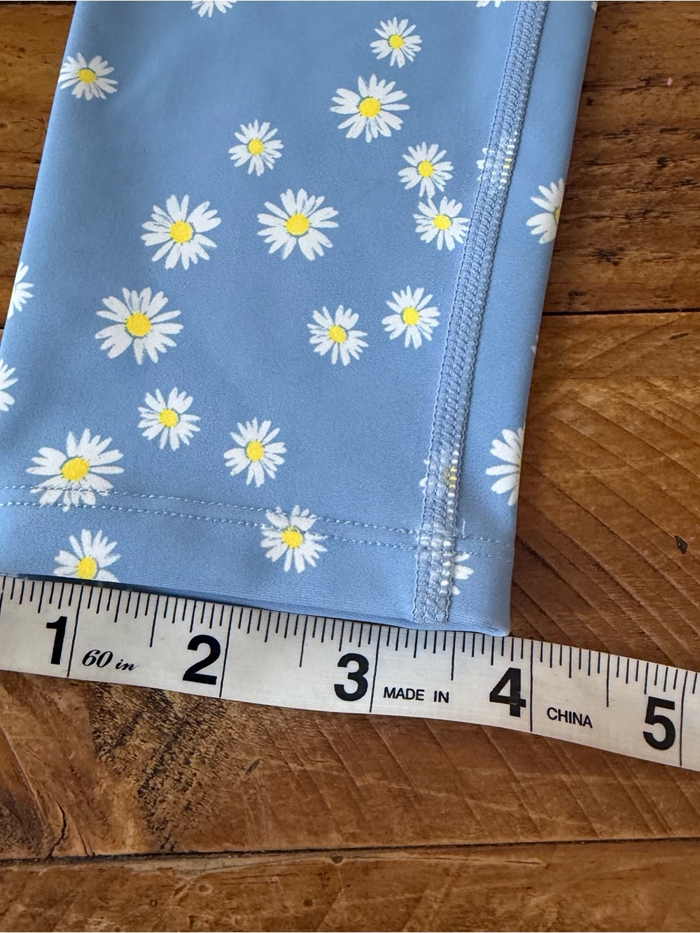 Aqua Light Blue Floral High-Waist Leggings - Picture 9 of 9